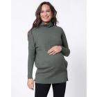 Khaki Knitted Maternity & Nursing Top
