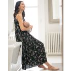 Flower Print Sleeveless Maternity to breastfeeding Midi Dress