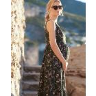 Wide Leg Cropped Maternity & Nursing Jumpsuit