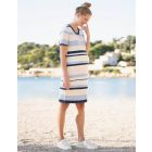Pastel Stripe Cotton Knitted Maternity & Nursing Dress