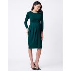 Maternity & Nursing Long Sleeve Dress - Emerald Green