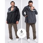 6 in 1 Men’s Waterproof Jacket with Baby Pouch