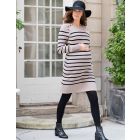 Striped Cotton Maternity & Nursing Jumper Dress