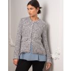 Fringed Tweed Maternity Jacket