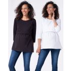Cotton Maternity & Nursing Tops – Twin Pack