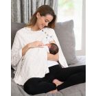 Cream Cellular Knit Breastfeeding Cover Shawl