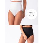 Post Maternity Shaping Briefs – Black & White Twin Pack