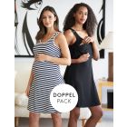 Two Pack Sleeveless Fit & Flare Maternity to Nursing Dresses
