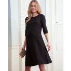 Stretch Knit Black Maternity & Nursing Dress 