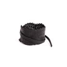 Black Lace Cut Leather Maternity Belt