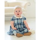 Blue Tartan Woollen Baby Dress