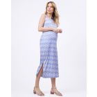 Blue Print Maternity & Nursing Midi Dress