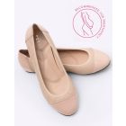 Nude Quilted Ballet Pumps