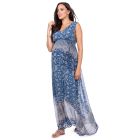 Blue Maternity Maxi Dress