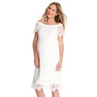 White Off The Shoulder Lace Maternity Dress