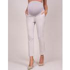 Tailored Taupe Cropped Maternity Trousers 