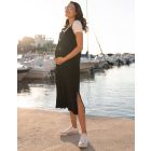 Black Midi Maternity Dress