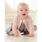 Pink Cashmere Pointelle Baby Cardigan
