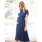 Slate Blue Maternity Midi Dress