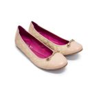 ShoeTherapy Nude Quilted Ballet Pumps