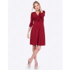 Claret Red Knot Front Maternity Dress
