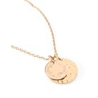 Personalised Large Hammered Necklace - Gold 