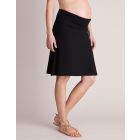 Black Roll-Over Maternity Skirt