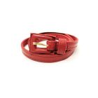 Red Leather Skinny Maternity Belt