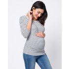 Breton Striped Maternity & Nursing Top 