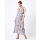 Breathable Printed Maternity Maxi Dress