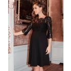 Black Lace Maternity & Nursing Dress