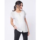 Invisible Zip Ivory Maternity & Nursing Top