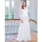 Long Sleeve Lace Maternity Wedding Dress