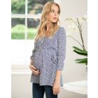 Printed Empire Maternity Blouse
