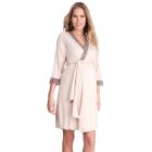 Blush Lace Maternity Dressing Gown