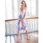 Pastel Floral Wrap Maternity & Nursing Midi Dress