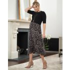 Animal Print Knitted Top Maternity & Nursing Dress