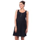 Black Tiered Maternity Dress 