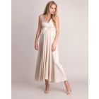 Champagne Silk Maternity Gown