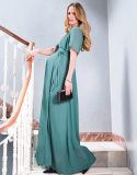 Sage Green Maxi Maternity & Nursing Wrap Dress