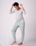 Two Pack Essential Maternity & Nursing Bras in Grey Stripe and